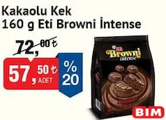 ETİ BROWNİ İNTENSE KAKAOLU MİNİ KEK 160 G
